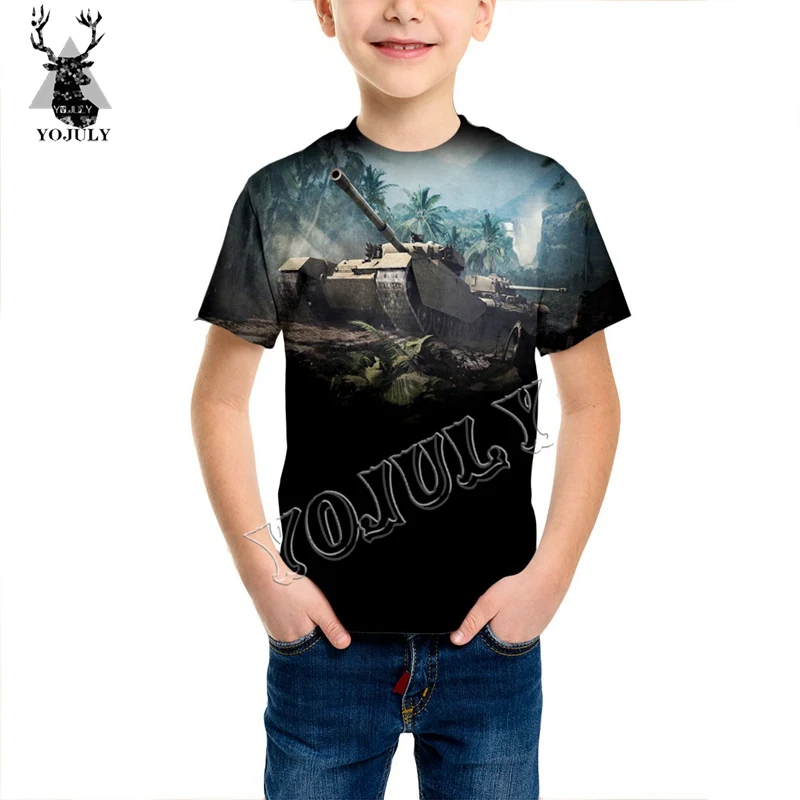 YOJULY, летняя детская футболка с 3D принтом аниме Харадзюку уличная футболка для мальчиков, Детские Забавные футболки топы с короткими рукавами, Y98 - Цвет: 08