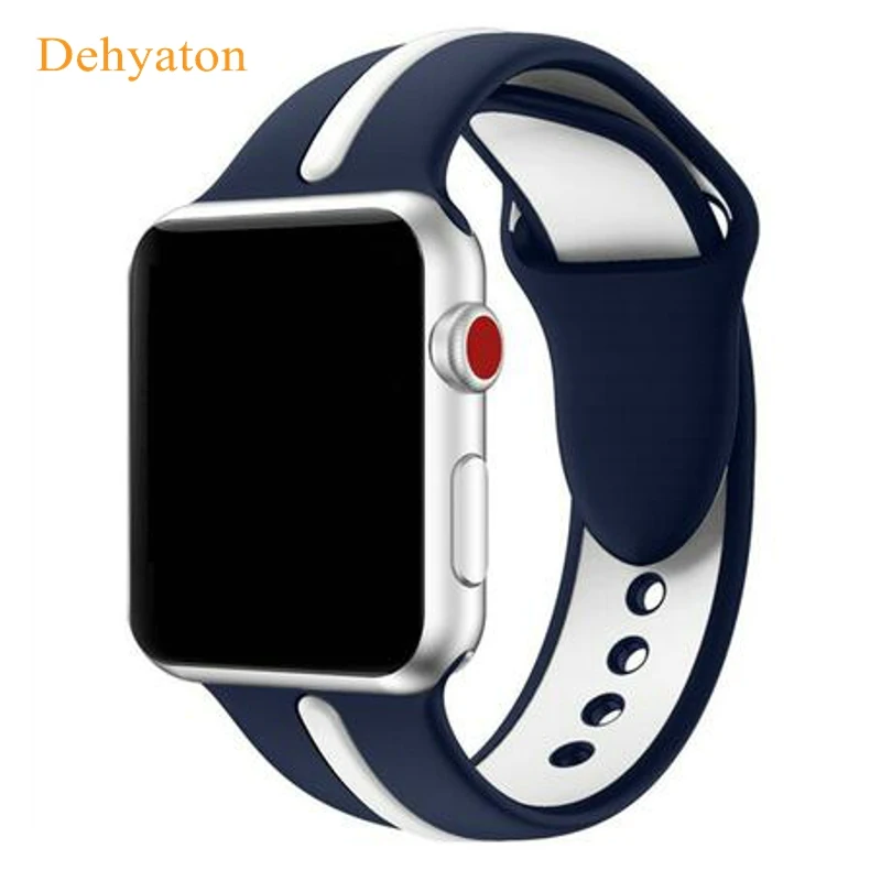 Спортивный ремешок для Apple Watch из мягкого силикона 38 мм серия 3 часов 42 сменный iWatch