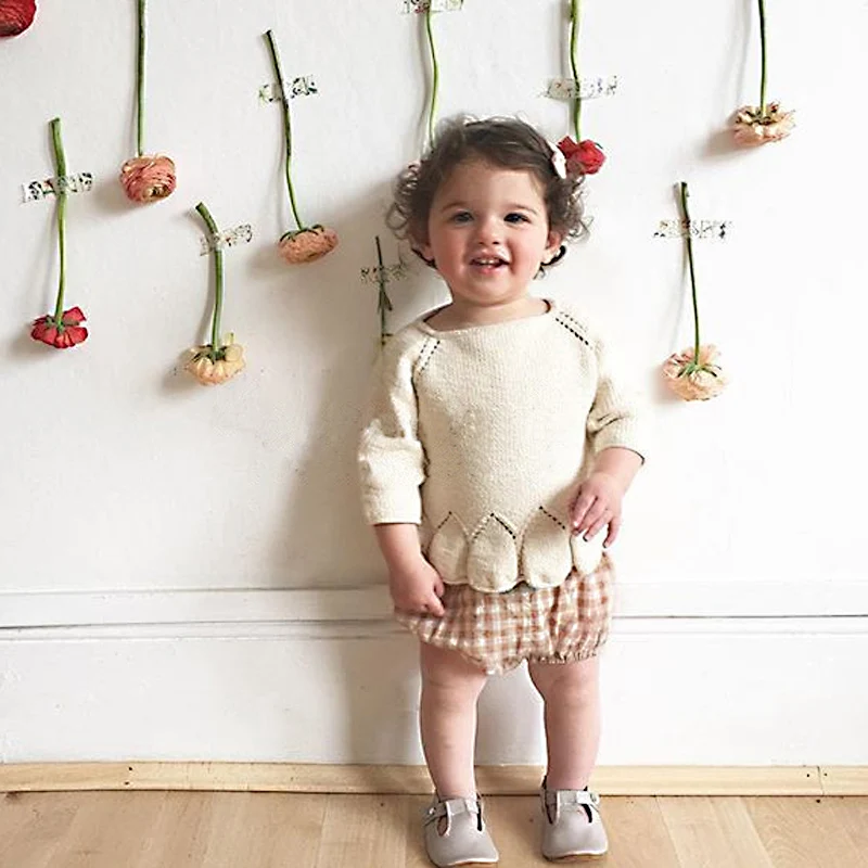 

Milancel Children Sweater Autumn Girls Runched Knit Sweaters Baby Solid Sweaters Toddlers Clothes Girls Winter Clothes