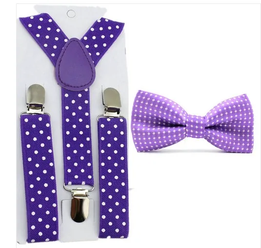 

Baby Toddler Kids Children Boys Girls Polka Dot Bow Tie & Suspender Set