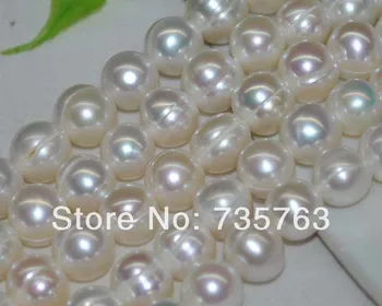 

xiuli 000214 Natural white 10strs A++ 9-10mm luster near round freshwater pearl