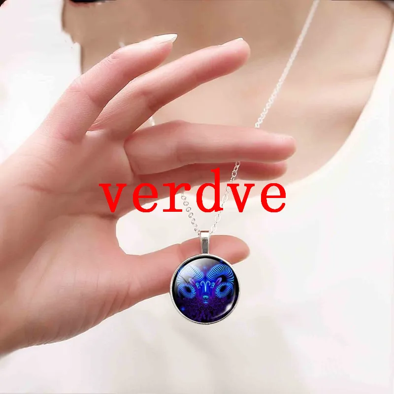 

12 Constellations Astrology Statement Necklaces & Pendants Choker Necklace Women Silver Color Vintage Jewelry 2018