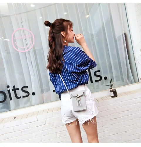 Кожаная сумка для сотового телефона наплечный Карманный Кошелек Чехол шейный