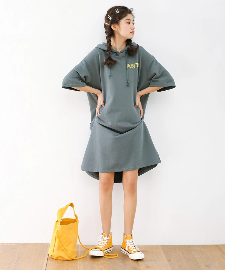 Hooded Mini Dress Women Slim Package Hip Short Dress With Hat (18)