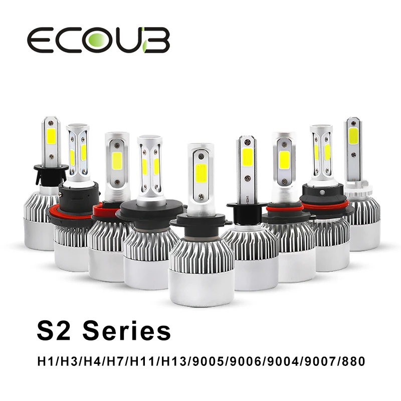 

H7 LED Headlight Bulb H4 H1 H3 H11 H13 9005 HB3 9006 HB4 LED Auto Car Styling COB Bulbs Kit 6500K 72W 12V 24V IP65 Fog Lights