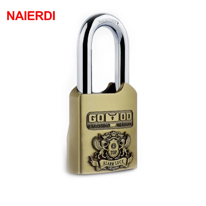 

NAIERDI AL60 Waterproof Alarm Padlock 110dB Security Brake Disc Bicycle Locks SuperB Grade Lock For Home Bike Motorcycle Scooter