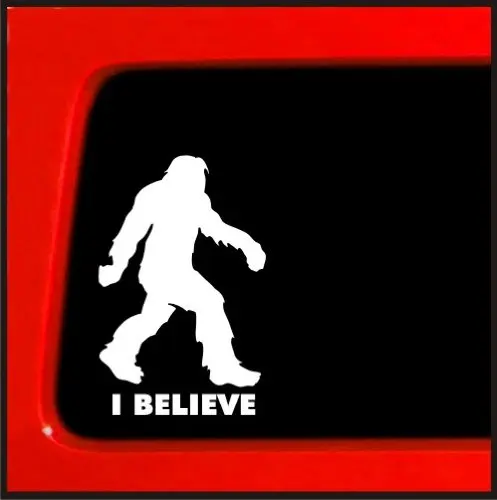 Виниловый стикер Sasquatch stick figure I Believe bigfoot забавная наклейка yeti bumper sticker 6 ''белый