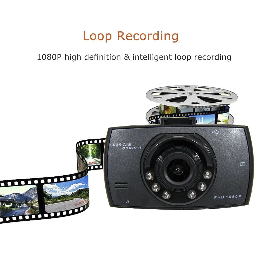 HGDO Car DVR Camera Full HD 1080P Dual Lens 140 Degree Dashcam Video Registrars for Cars 6 LED Night Vision G Sensor Dash Cam|video dash cam|dash