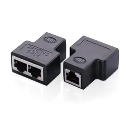 1 до 2 двойной женский Порты и разъёмы CAT5/CAT 6 LAN Ethernet Sockt сетевых подключений Splitter адаптер RJ45 Splitter адаптер