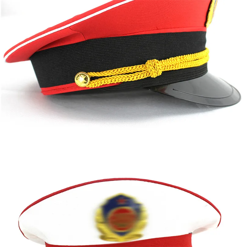  leather captain hat naval caps military hats wide brim army Visor cap cospaly Halloween Christmas g
