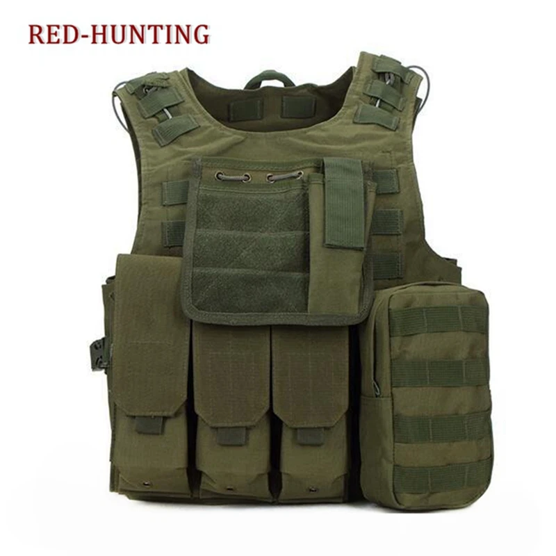 

Quick Release Military Modular Molle CIRAS Tactical Vests Assault Vest Airsoft Combat Vests Includes Mag Pouch and Accessory Bag