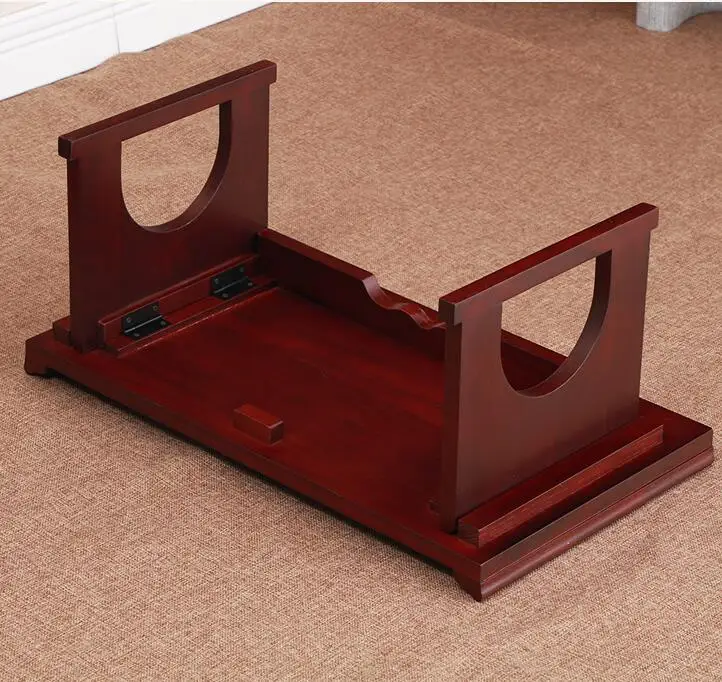Asian Furniture Japanese Antique Console Table Folding Legs Rectangle 60cm Living Room Traditional Solid Wood Tray Table Wooden