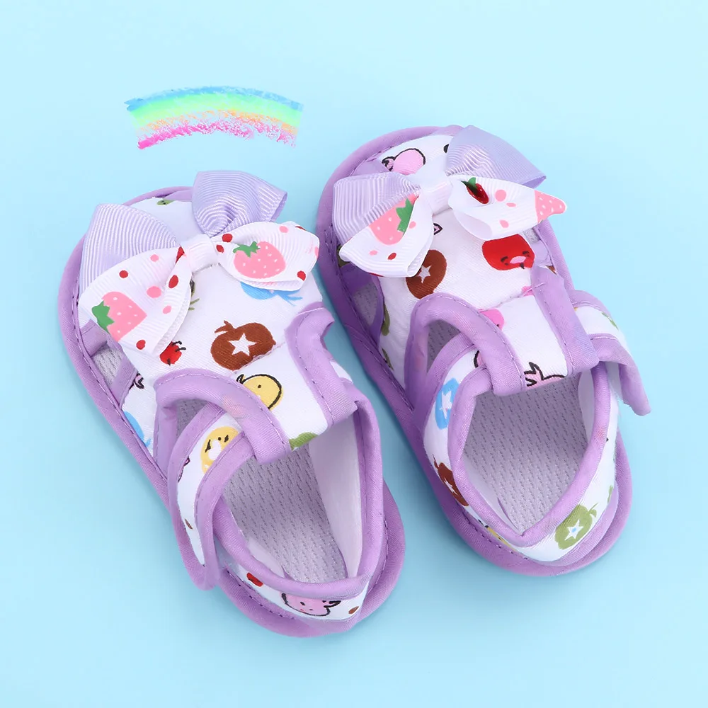 1 Pair Baby Shoes Summer Cartoon Cute Bow Baby Shoes Kids