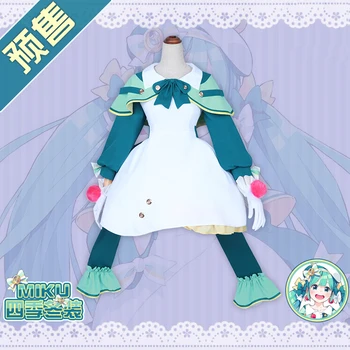 

Anime VOCALOID Miku Winter Set Lolita Dress Uniforms Cosplay Costume For Women Halloween Free Shipping 2019 New.