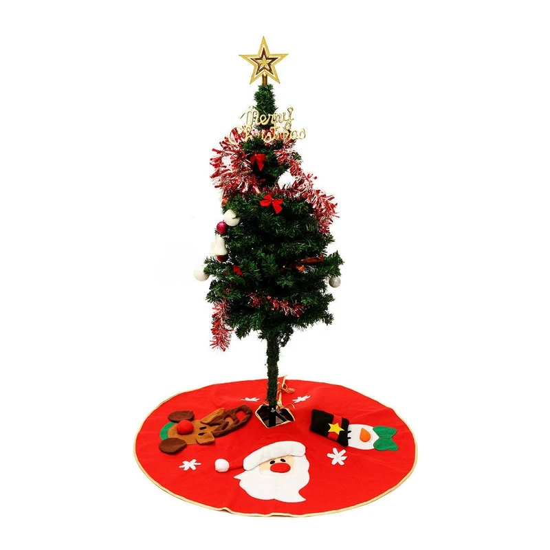 JX-LCLYL Snowman Santa Claus Elk Christmas Tree Skirt Christmas Decoration Supplies 106cm