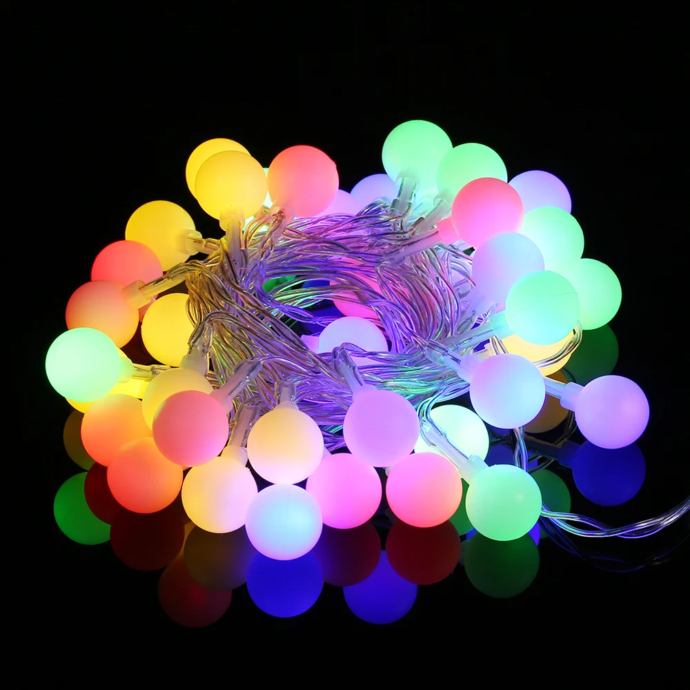Светодиодная лента 20/40/80 LED с питанием от аккумулятора красочная струнная лампа