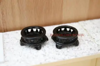 

MINI doll house Clay Siwan simulation scenarios with small black stove 2