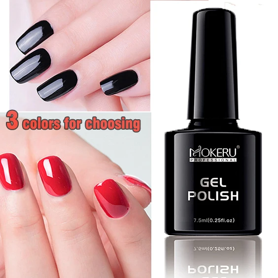 

Mokeru 7.5ml Solid Color uv Nail Gel Polish Top Coat Gel Nail Art Salon Pure Color Organic LED One Step Gel Sets for Woman
