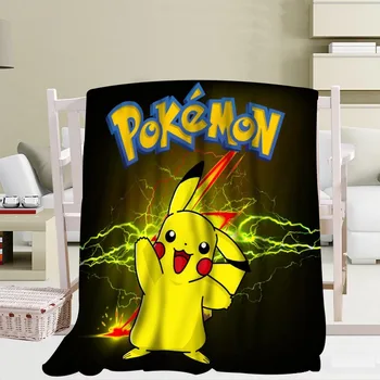 

New Arrival Custom Pikachu Blanket Sofa New Blanket Portable Soft Blanket Bed Plane Travel Adult Home Blanket