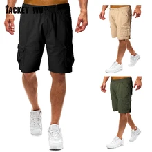 JACKEYWU брендовые шорты мужские мода мульти-карман прямой Повседневный Чино шорты-бермуды карго короткая тактическая мужская одежда