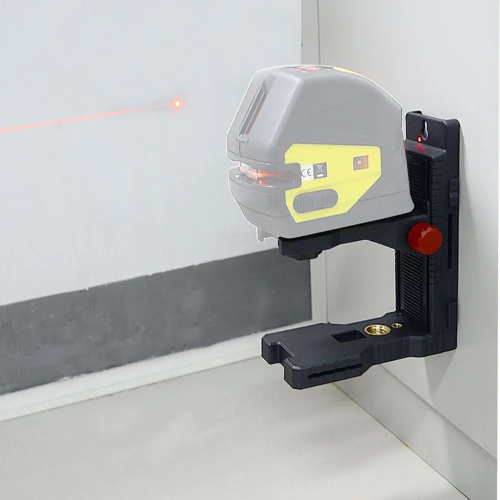 

Durable Wall Mounted L Shape Holder Magnetic Universal Hangs Plastic Infrared Level Accessories Adapter Bracket 1/4inch Thread
