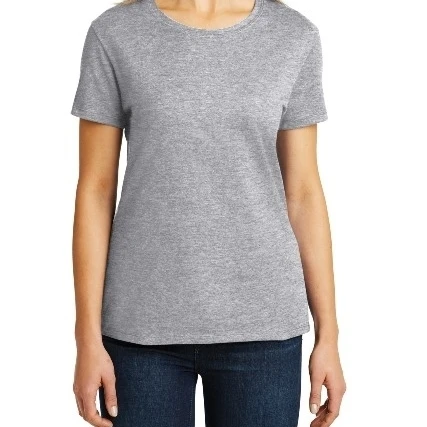 Hanes SL04 Ladies Nano-T Cotton T-Shirt Light Steel - Medium (1)