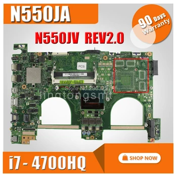 

N550JA Laptop motherboard N550JV REV2.0 Mainboard Processor i7 4700HQ HD Graphics 4600 100% test