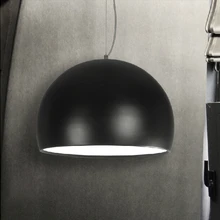 Подвесной светильник, алюминиевая полукруглая подвеска, огни, полушар, классическая черная столовая, подвесные светильники, современные