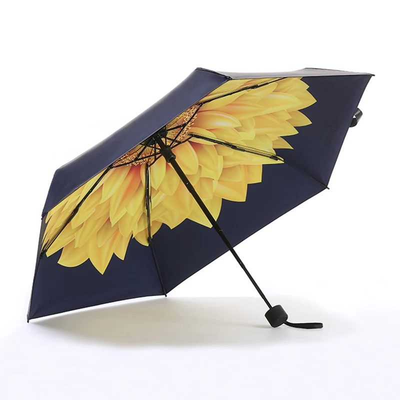 Складные зонтики зонтик дождь женщины складной УФ-защита зонты мини половина от складной зонт с модным принтом зонтиков
