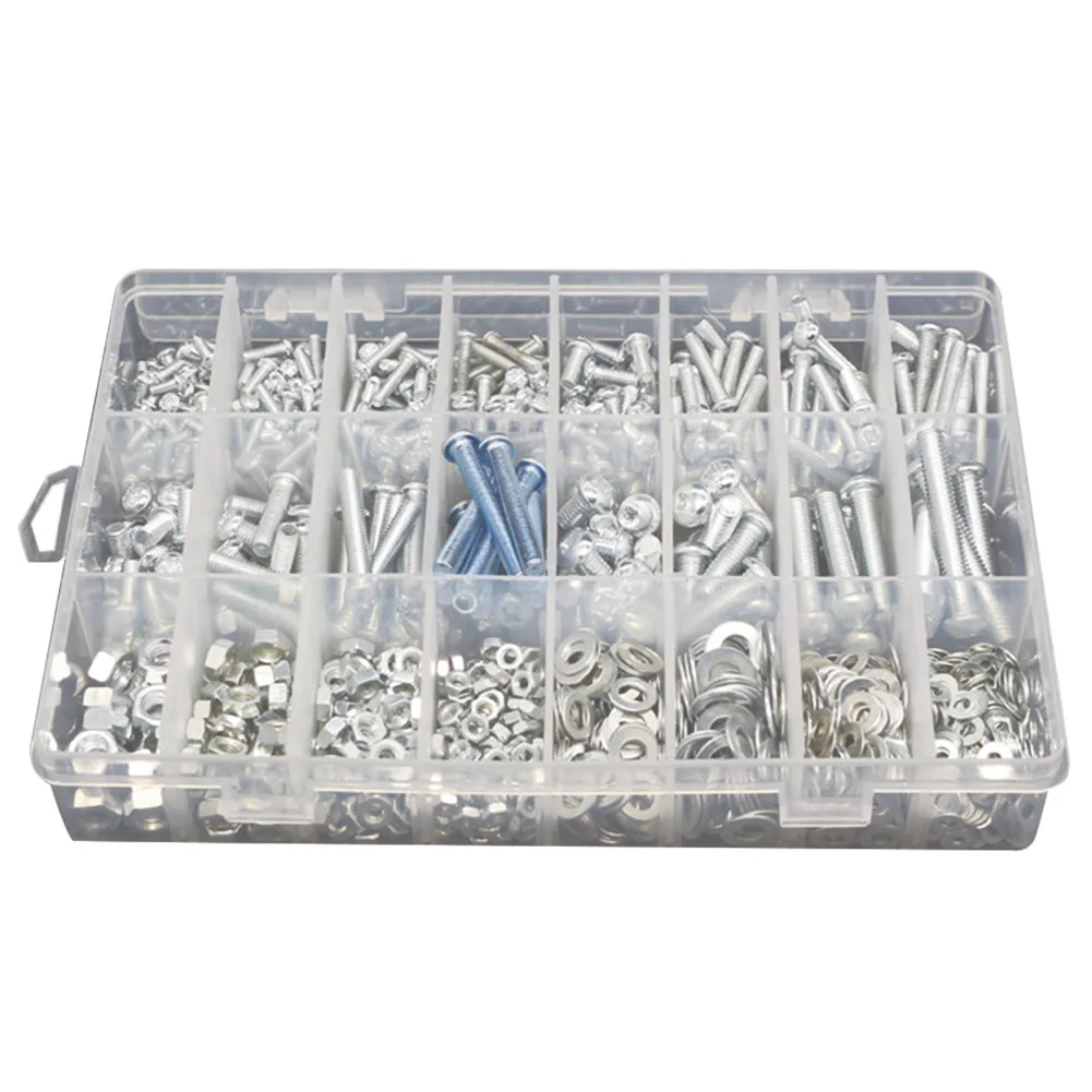 Ceny 24 siatki M3 M4 M5 M6 śruby śruby nakrętki przycisk sześciokątny zestaw głowicy cylindra zestaw TB sprzedaż