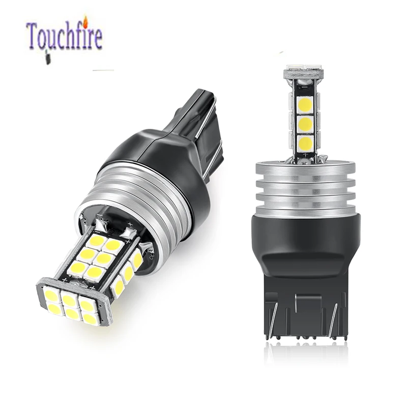 Автомобильная лампа P21W w16w Canbus 2 шт. 7440 7443 12 В 3030SMD W16W светодиодная заднего хода DRL