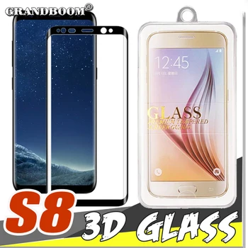 

3D Full Curved Tempered Glass For Samsung Galaxy S8 Plus S7 S6 Edge Plus Screen Explosion-Proof Protector Protective Film 50pcs