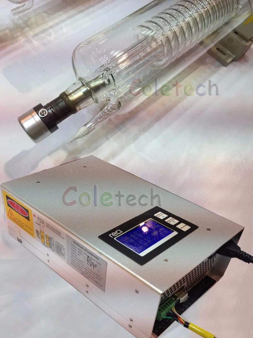 

Original RECI 90W Peak 100W CO2 Laser Tube S2 W2 + Power Supply P12 10600nm