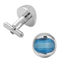 Men’s shirts Cufflinks high-quality copper material Blue Crystal Cufflinks 2 pairs of packaging for sale