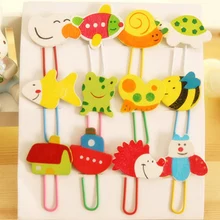 12 шт./компл. креативные милые животные канцелярская Скрепка Закладка Новинка книга чтение пункт креативный подарок для детский для детской школы канцелярские принадлежности