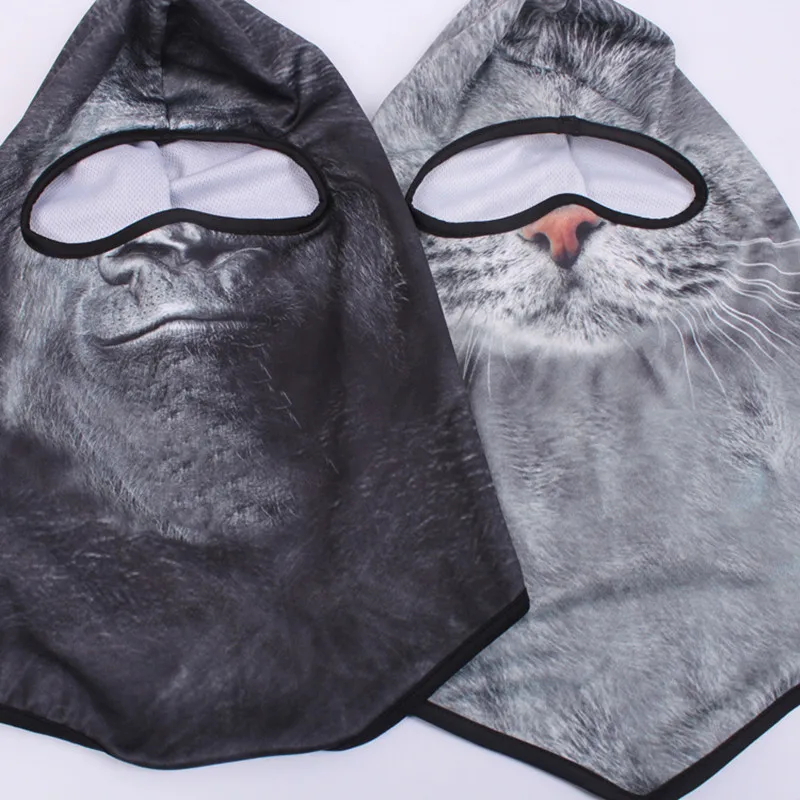 Balaclava Motorrad Full Face Maske 3D Tier Katze Hund Hüte Helm Winddicht Atmungsaktiv Airsoft Paintball Snowboard Radfahren Ski