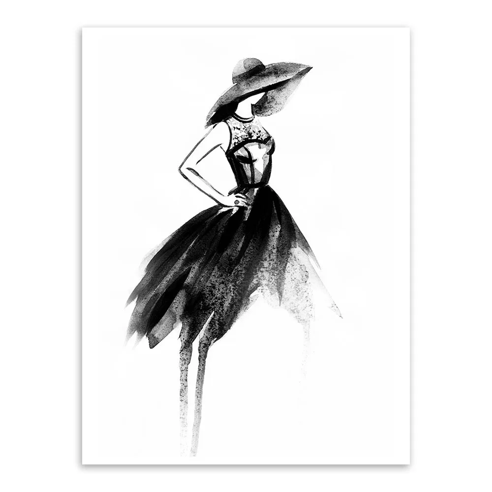 black white painting