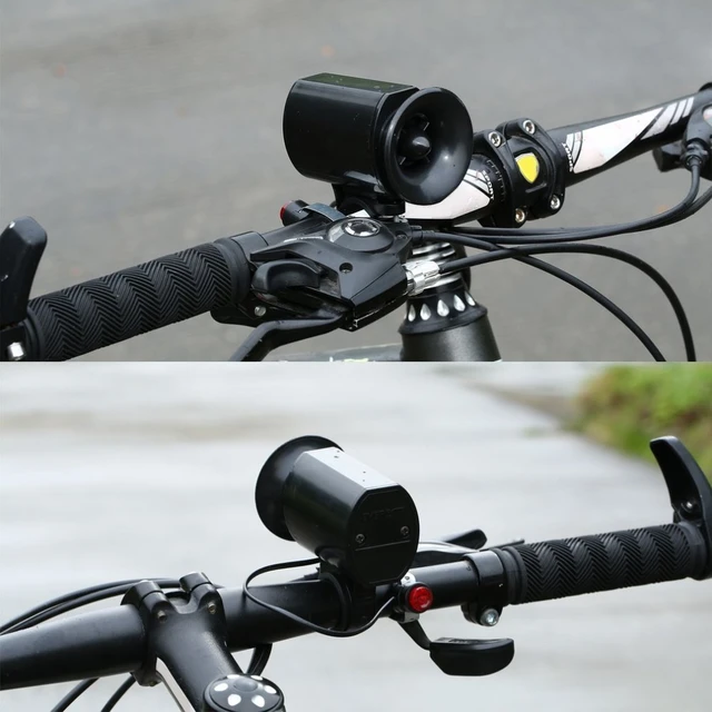 Bicycle 6-Sounds Electronic Bell Loud Alarm Strong Loud Horns Safety Siren  Ultra-Loud Bike Horn Alarm Cycling Accessories