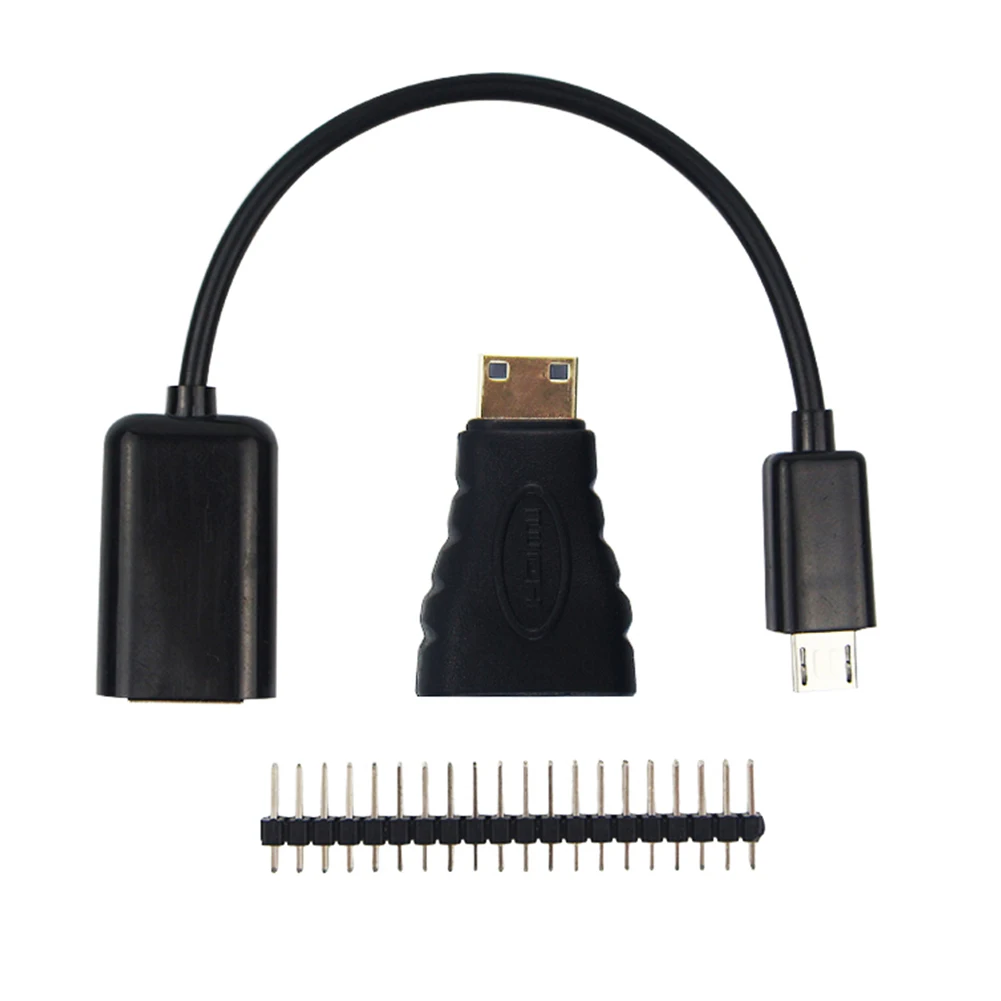 Для raspberry pi нулевой отметки микросхема 40 P pin HDMI Женский пара dhmi мужской вращательное соединение игровой