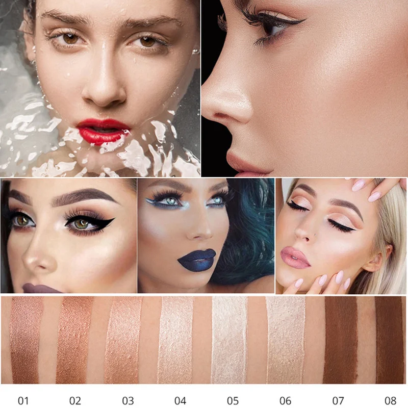 

Waterproof Bright Brightening Stick Cosmetics ELECOOL 3D Contour Makeup Concealer Pen Face TSLM1