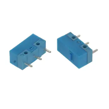 

2Pcs Original HUANO Blue Dot Blue Shell 0.74N Mouse Micro Switch Gold Alloy Contacts 50 Millions Lifetime
