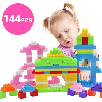 

New 144pcs Mini Designer Construction Set Model & Building Toy Plastic kits bricks Educational Toys For Kids Gift Christmas gif
