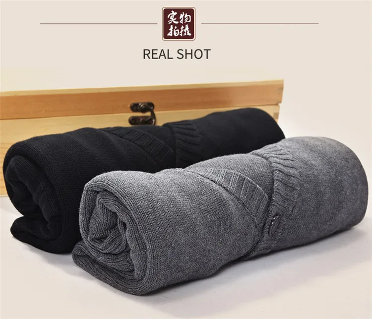 New Autumn Winter Men's Cardigan Knitted Vest Sweaters Sleeveless Standard Wool Cotton Soft Men Knitwear Clothing Christmas Gift  (5)