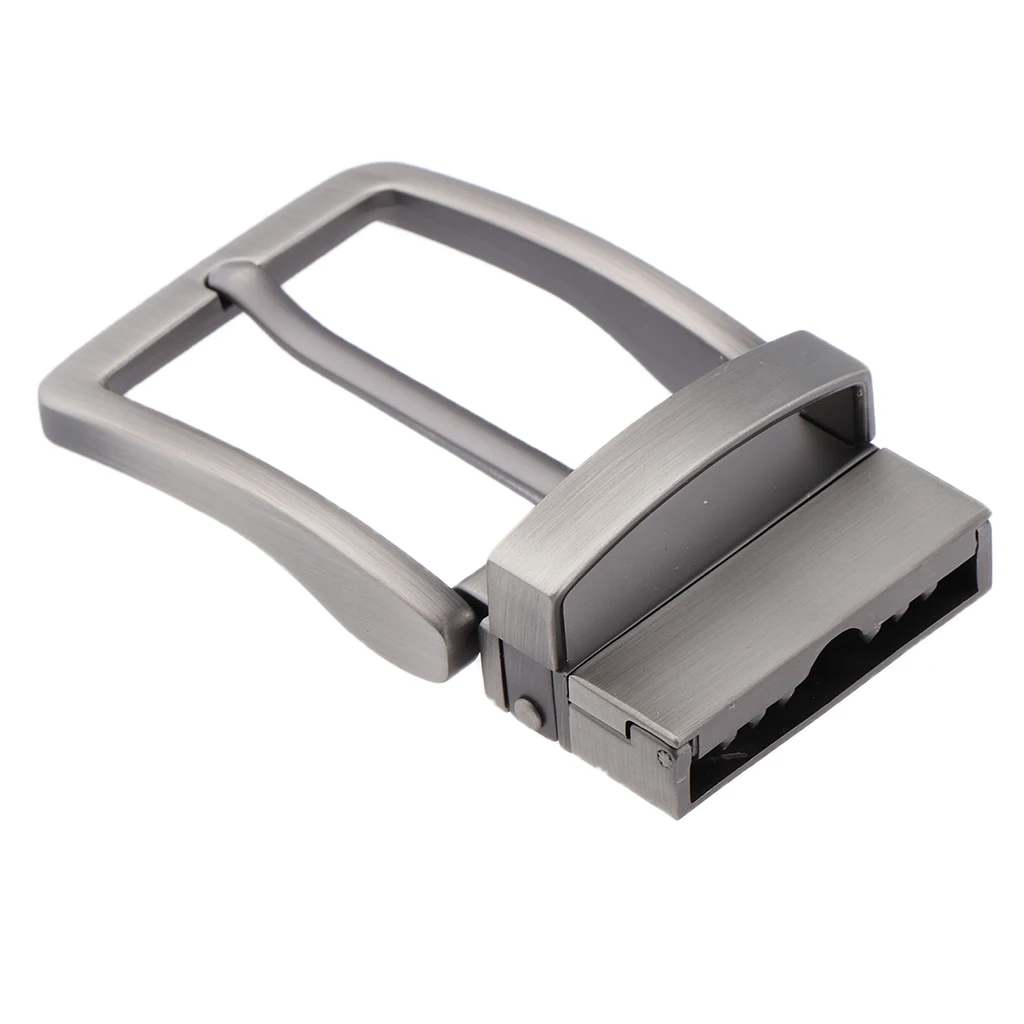 Men Metal Pin Buckle Reversible 360 Degree Rotation Cinturon Reversible Buckle Men Golden Silver Color High Quality Material