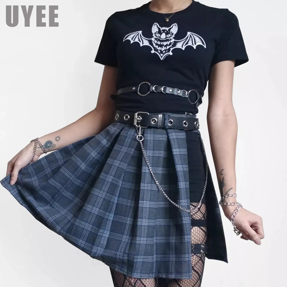 

UYEE Handmade Metal Chain Belt Waist Garters For Female Erotic Fetish PU Leather Harness Pastel Goth Body Suspenders Belt LP-109