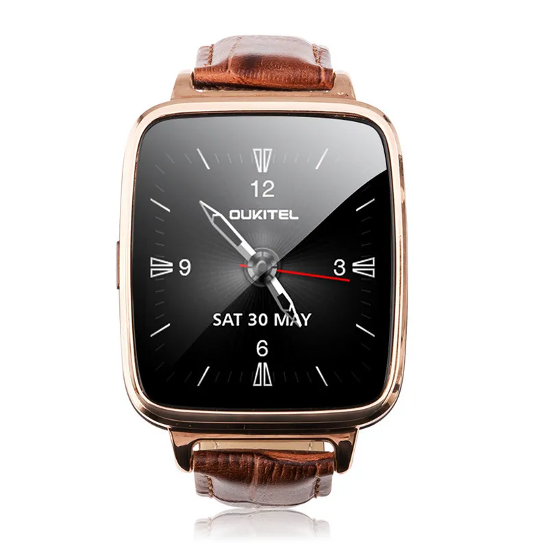 2015 Fashion Luxury Genuine Leather font b Smartwatch b font Wristband Bluetooth Smart Watch M28 For