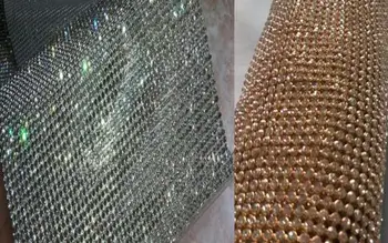 

Chunky Glitter 100x90cm Full Rhienstone Metal Mesh Fabric Metallic cloth Metal Sequin Sequined Fabric Curtain Home Decoration