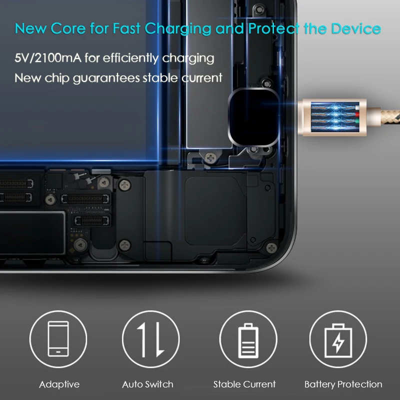 5 шт. кабель Micro USB SUPTEC для быстрой зарядки Samsung Galaxy S7 S6 S5 Xiaomi Redmi Huawei|Кабели