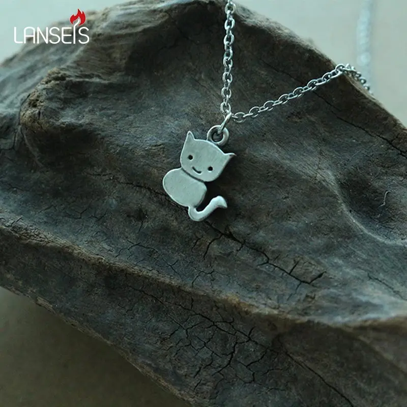 

Lanseis 20pcs cute animal necklace pendant women Kawaii cat pendant
