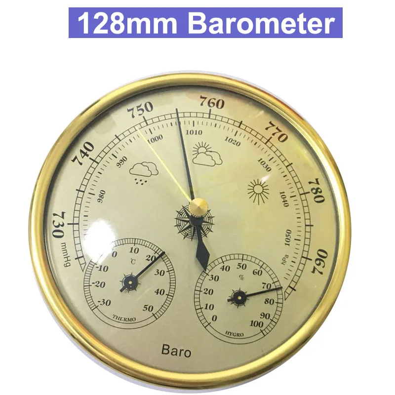 Hotsale Hohe Genauigkeit Haushalt 128mm Wetter Station Barometer Thermometer Hygrometer Wand Hängen Tester Werkzeug Kaufen